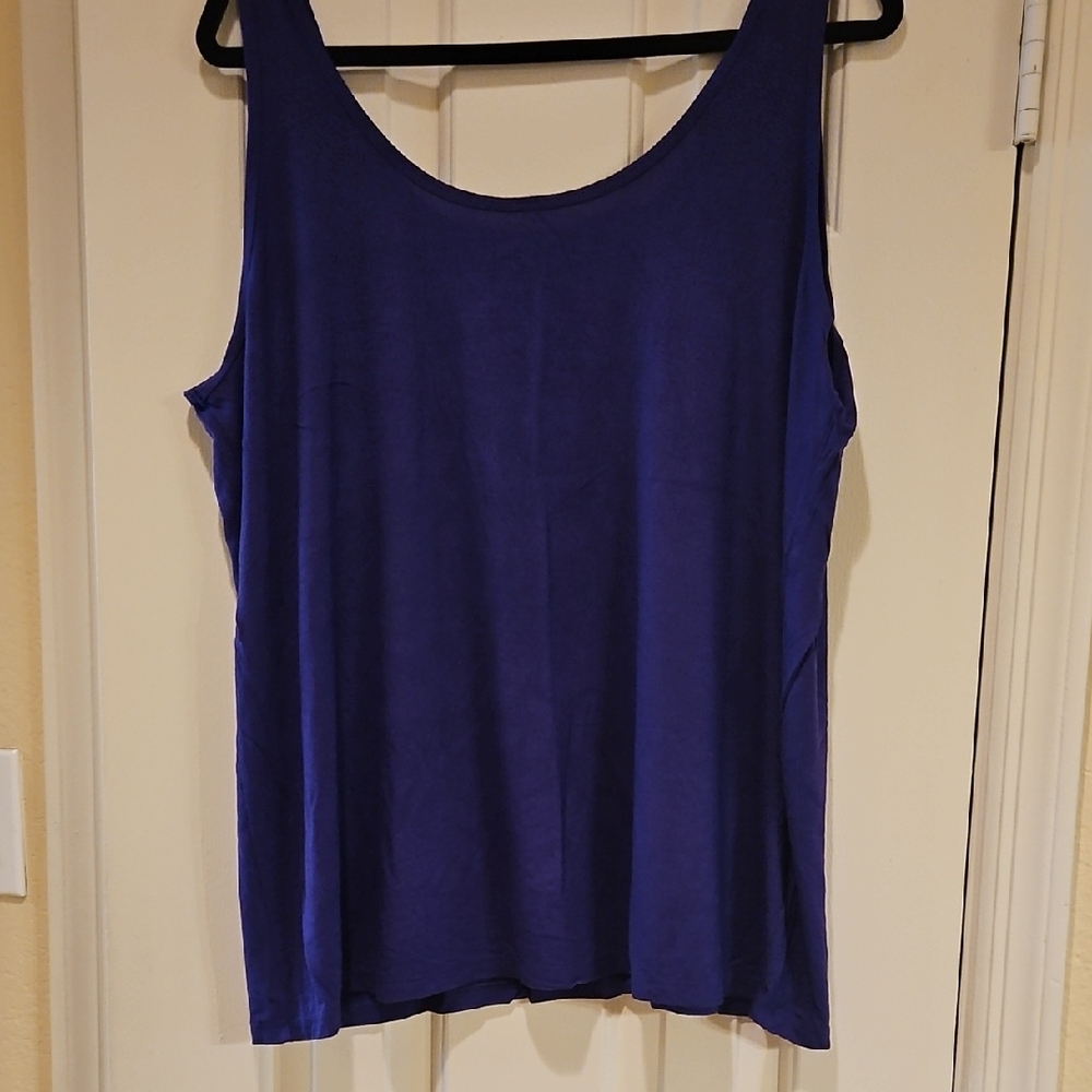 Lane Bryant Relaxed Purple Sleeveless Tank Top